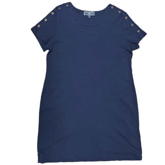 Karen Scott Sport Women's Loose Fit Dress Size PXL Navy Blue/Gold - Picture 1 of 6